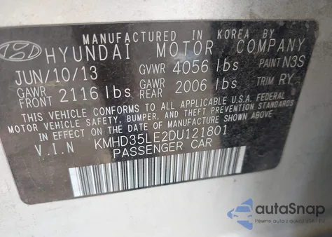 2013 Hyundai Elantra Gt from USA, damaged, VIN KMHD35LE2DU121801